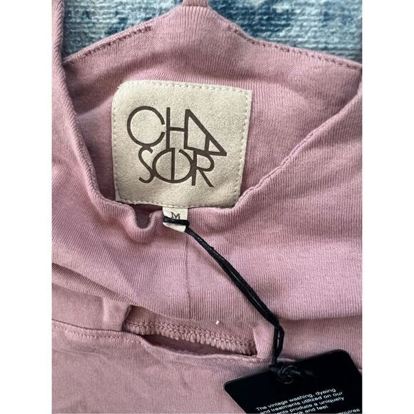 NWT! Chaser Dusty Pink Front Cut Out Cami Tank Top Medium - Picture 6 of 6